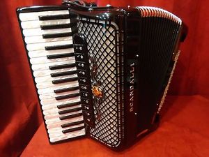 NEW Scandalli Piano Accordion Black Polifonico IX 37 96 4/5 LMMH Made in Italy