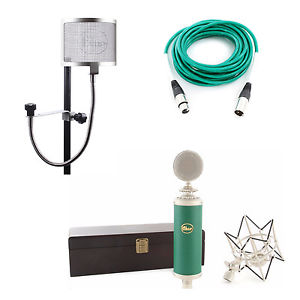 Blue KIWI Microphone Studio Bundle PS101 THE POP Filter + Shock + Quad Cable