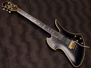 B.C.Rich Mockingbird Pro-X used Electric Guitar Black Free Shipping from Japan