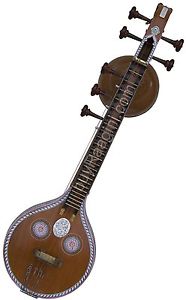 Saraswati Veena - Jack Fruit Wood - Natural Color - Handmade by dorpmarket