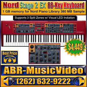 NEW Nord Stage 2 EX 88 Hammer-Action Keyboard/ ABR-MusicVideo