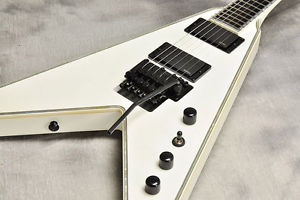 B.C.Rich NJ DELUXE JRV Pearl White w/HardCase From Japan Used #U101