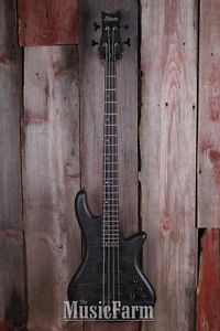 Schecter Stiletto Studio 4 Electric 4 String Bass Guitar See Thru Black Satin