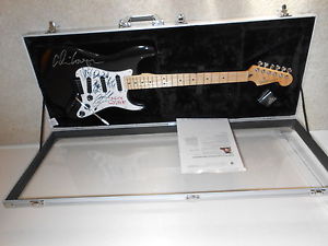 Fender Stratocaster  Alice Cooper signed guitar w/  display case