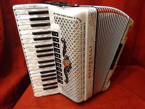 NEW Scandalli Piano Accordion White Decorated Polifonico IX LMMM Made in Italy