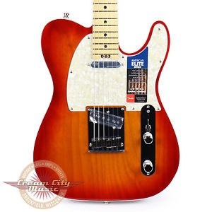 Brand New Fender American Elite Telecaster Maple Board Aged Cherry Burst Demo