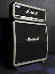 1987 Marshall Silver Jubilee 2555 & 2551AV Guitar Amplifier and Cabinet