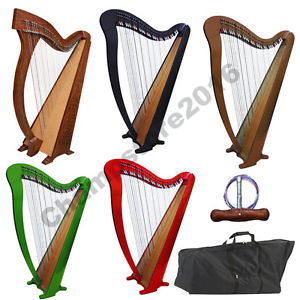Rosewood 36 string lever Celtic harp with bag & Tuning Key