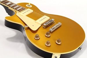 Burny RLG-55P Gold Top Lefty Les Paul Type Electric Guitar Free Shipping