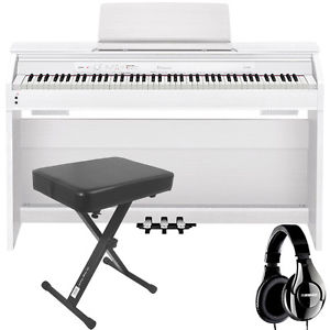 Casio Privia PX-860 88-Key Digital Piano White + Bench + Studio Headphones