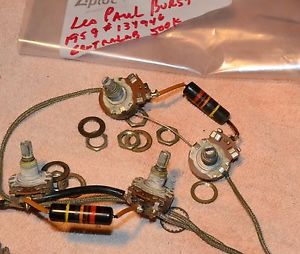 VINTAGE GIBSON WIRING HARNESS CENTRALAB POTS 1959 FR ES-335 LES PAUL BURST 500K
