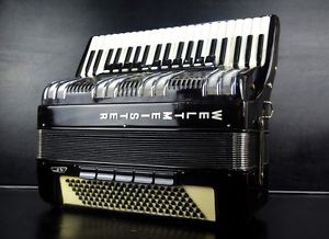 PRO GERMAN TOP PIANO ACCORDION WELTMEISTER S4-120 bass+NEW STRAPS~CASSOTTO~Video