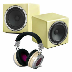 Avantone Pro Active Mix Cubes Powered Monitors Pair CREAM + MP1 Headphones
