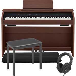 Casio Privia PX-860 88-Key Digital Piano Brown + CB7 Bench + Cover + Headphones