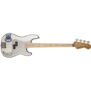 Fender Steve Harris Precision Bass Guitar Olympic White w/Gig Bag DEMO