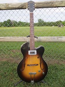 Vintage 1962 Gretsch Clipper 6186 Sunburst Hollowbody Electric Guitar