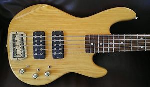 G&L Tribute L2500 5-String Bass Guitar Natural/Rosewood, Designed by Leo Fender