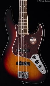 Fender American Standard Jazz Bass® 3-Tone Sunburst, Rosewood (439)