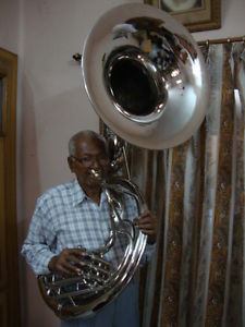 **SUPERB SALE! NICKEL PLATED NEW Bb FLAT 24"SOUSAPHONE TUBA +M/P+WITH HARD CASE