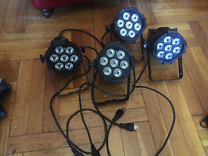 Elation Tri-opti 30 pars- lot of 4 stage lights.  5 pin dmx 7 led units.