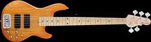 CUSTOM G&L TRIBUTE M-2500 HONEYBURST FINISH MAPLE FRETBOARD 5-STRING + SKB Case
