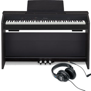 Casio Privia PX-860 88-Key Digital Piano Black + Studio Monitor Headphones