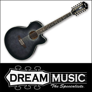 Ibanez AEL2012E Acoustic Electric Guitar Trans Black Burst Finish RRP$949
