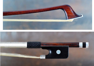 violin bow by Louis Morizot father silver mounted - Raffin certified !