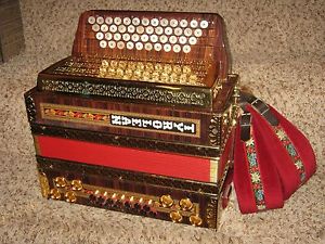 Tyrolean Beltuna Professional 4 Row Diatonic Button Box Accordion G,C,F,Bb