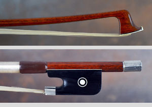 A fine French certified violin bow by Louis Morizot fr - Raffin certified