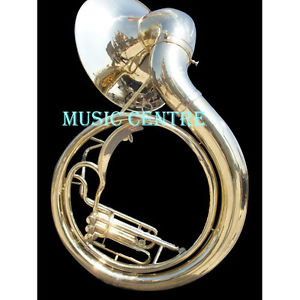 SOUSAPHONE BIGGEST SIZE 25 INCHES VALVE BRASS POLISH PURE BRASS MADE WITH FREE C
