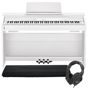 Casio Privia PX-860 88-Key Digital Piano White + Cover + Sennheiser Headphones