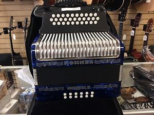 NEW Hohner Corona II accordion acordeon blue azul FBbEb/FA w/gig bag