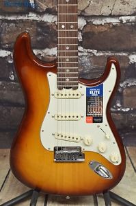New B-Stock Fender American Elite Stratocaster Electric Guitar Tobacco Sunburst