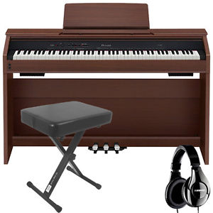 Casio Privia PX-860 88-Key Digital Piano Brown + Bench + Studio Headphones