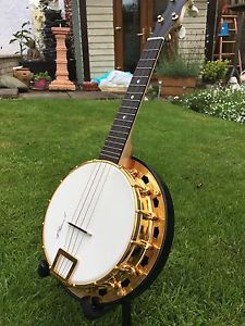 Gold Plated Ukulele Banjo, Abbott 'Monarch' Replica  - Eric Beharrell ,With Case