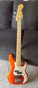 Fender American Deluxe Ash Precision 5-string Bass - RARE color, TWEED case!