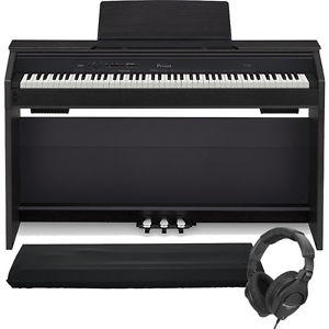 Casio Privia PX-860 88-Key Digital Piano Black + Cover + Sennheiser Headphones