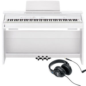 Casio Privia PX-860 88-Key Digital Piano White + Studio Monitor Headphones