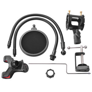 2 in 1 Microphone Phone Stand Mount Clip Holder for Studio Sound Recording TH535