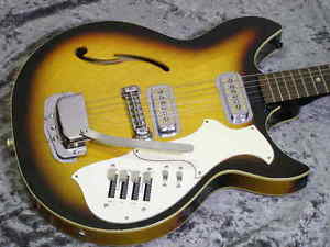 1972 Harmony H682 Rebel Semi Hollow Guitar Free Shipping