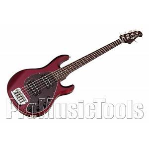 Music Man USA Stingray 5 HH CR - Candy Red - Rosewood Neck Limited Edition *NEW*