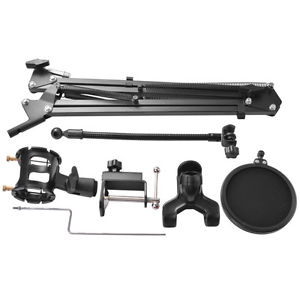 Broadcast Mic Desktop Microphone Suspension Boom Scissor Arm Stand Holder TH537