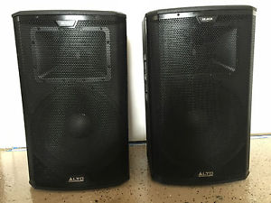 (2) Alto Black 15 2400 Watt Class D (1200 Watts continuous) Powered Speakers