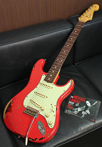Used Fender Custom Shop 1963 Relic Stratocaster Fiesta Red over-3 Color Sunburst