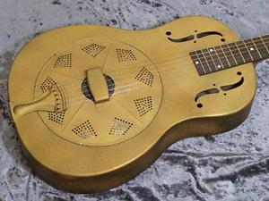 1930s National Duolian Vintage Resonator Acoustic Guitar Gold Free Shipping w/HC