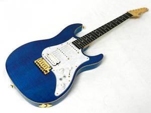 FUJIGEN Expert EOS-FM-R Blue w/hard case Guitar From JAPAN Free shipping #D127