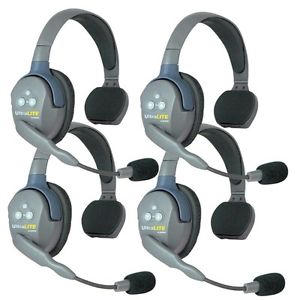 Eartec UltraLITE 4 user, Hands Free Intercom System - Single Ear Headsets
