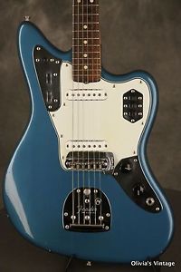 original 1965 Fender JAGUAR custom color LAKE PLACID BLUE!!! w/GREEN GUARD!!!
