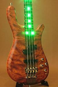 Warwick Custom Shop Streamer Stage 1 4st "Bubinga Pommelli Top""full Green Led"